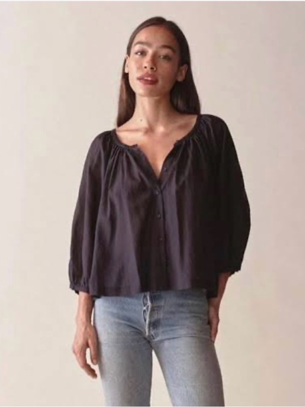 Doen Jiana blouse navy small